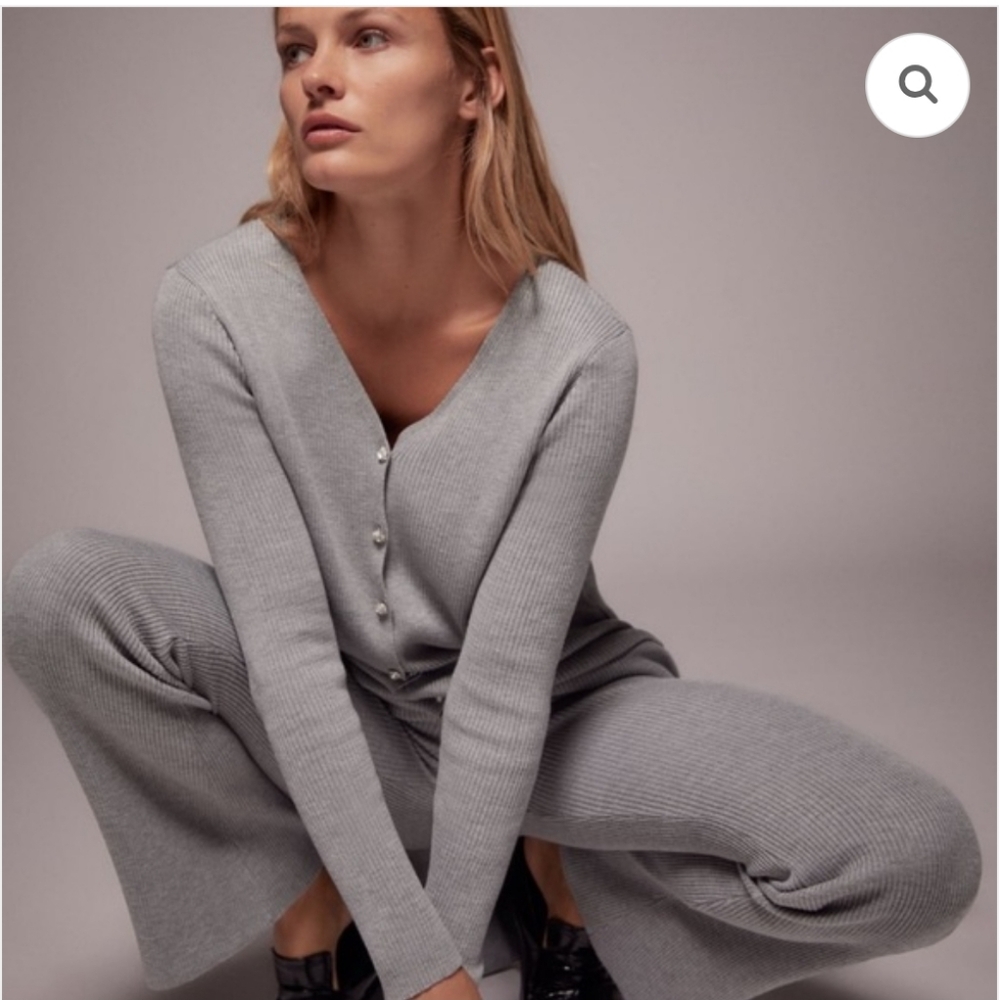 Zara Gray Knit Lounge Set